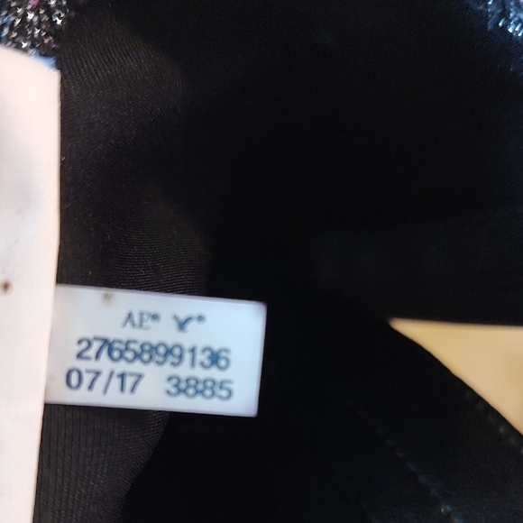 American Eagle Outfitters Silver and Black Glitter Ankle Boots Chunky Heel SZ 9 - Picture 7 of 11